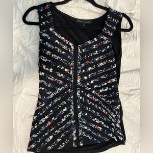 WHBM black/multi shirt, size medium